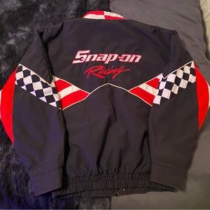 Vintage snap on racing jacket